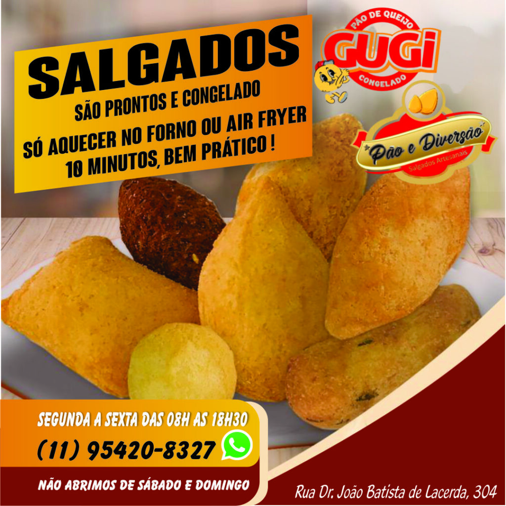 Pão e Diversão Salgados e Gugi Pão de Queijo